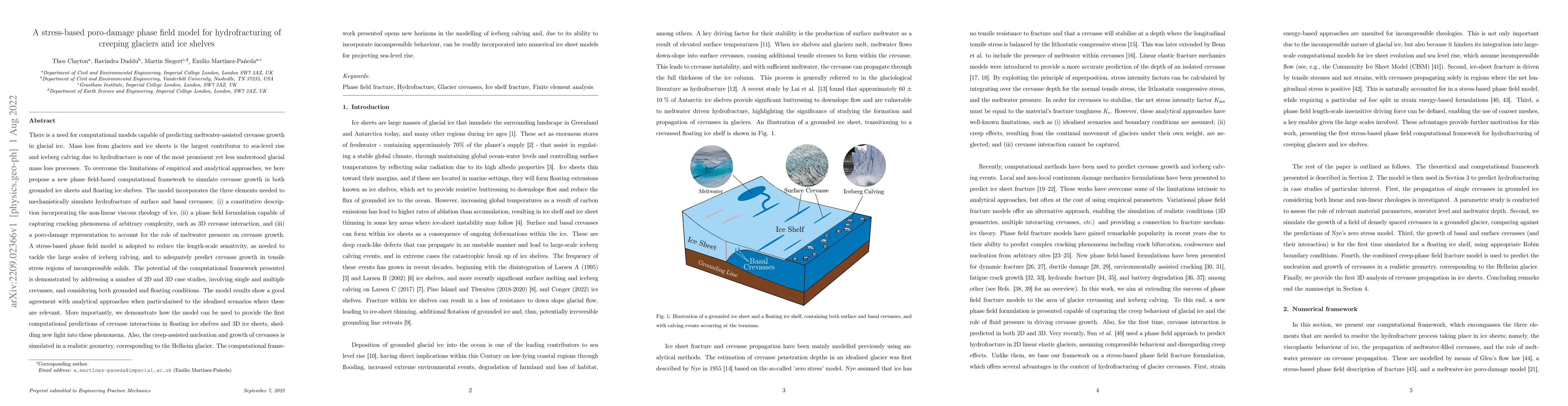 Thumbnail for A stress-based poro-damage phase field model for hydrofracturing of
  creeping glaciers and ice shelves