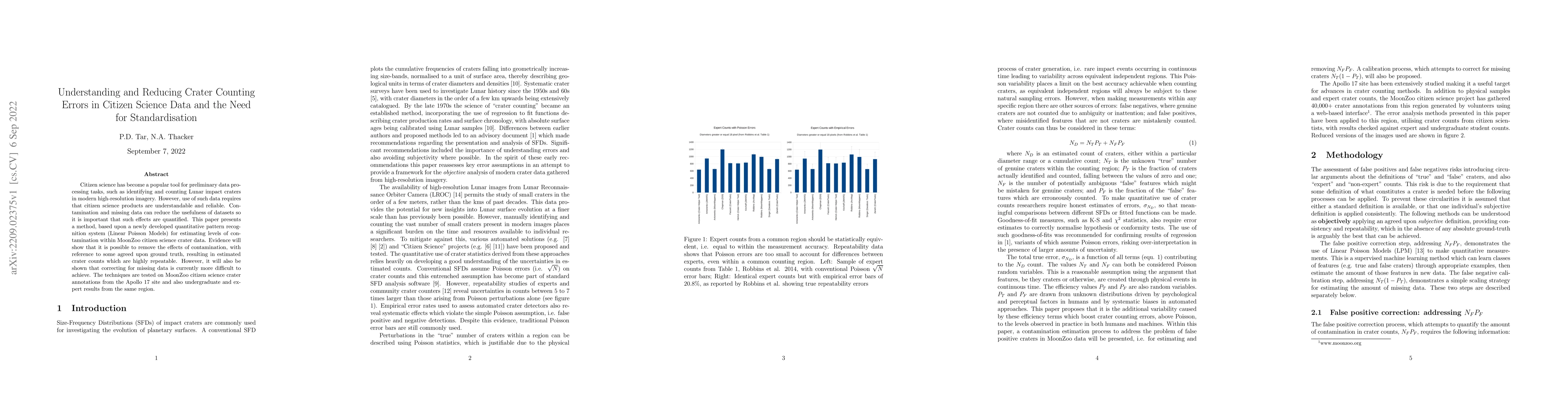 Thumbnail for Understanding and Reducing Crater Counting Errors in Citizen Science
  Data and the Need for Standardisation