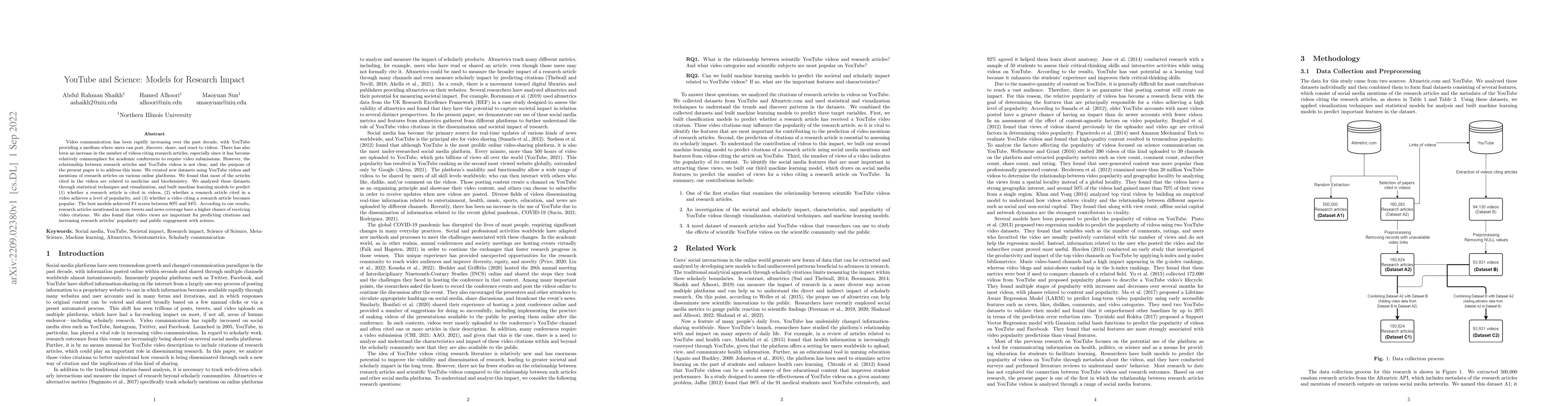 Thumbnail for YouTube and Science: Models for Research Impact