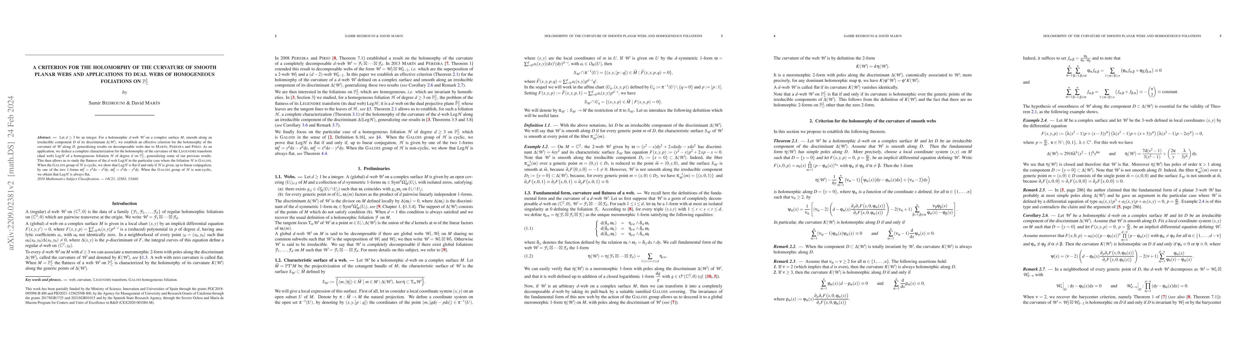 Thumbnail for A criterion for the holomorphy of the curvature of smooth planar webs
  and applications to dual webs of homogeneous foliations on
  $\mathbb{P}^{2}_{\mathbb{C}}$