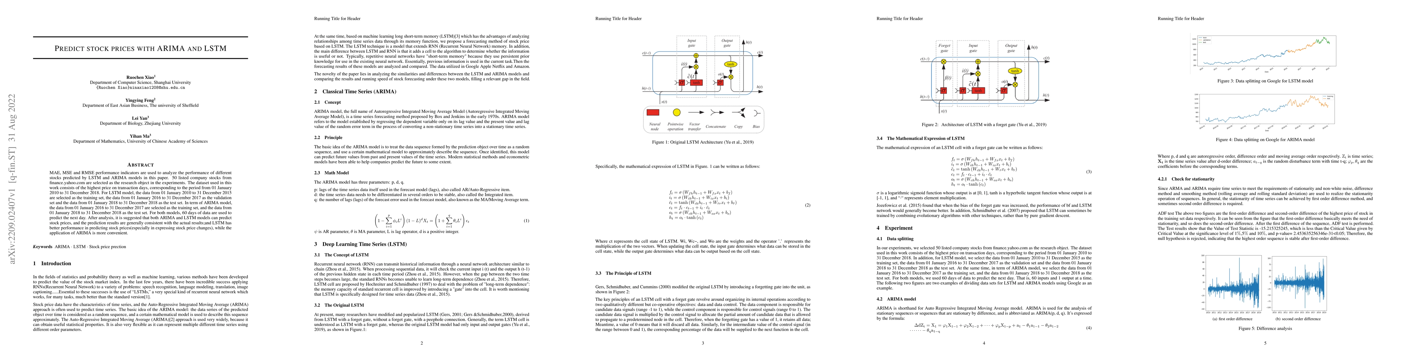 Thumbnail for Predict stock prices with ARIMA and LSTM