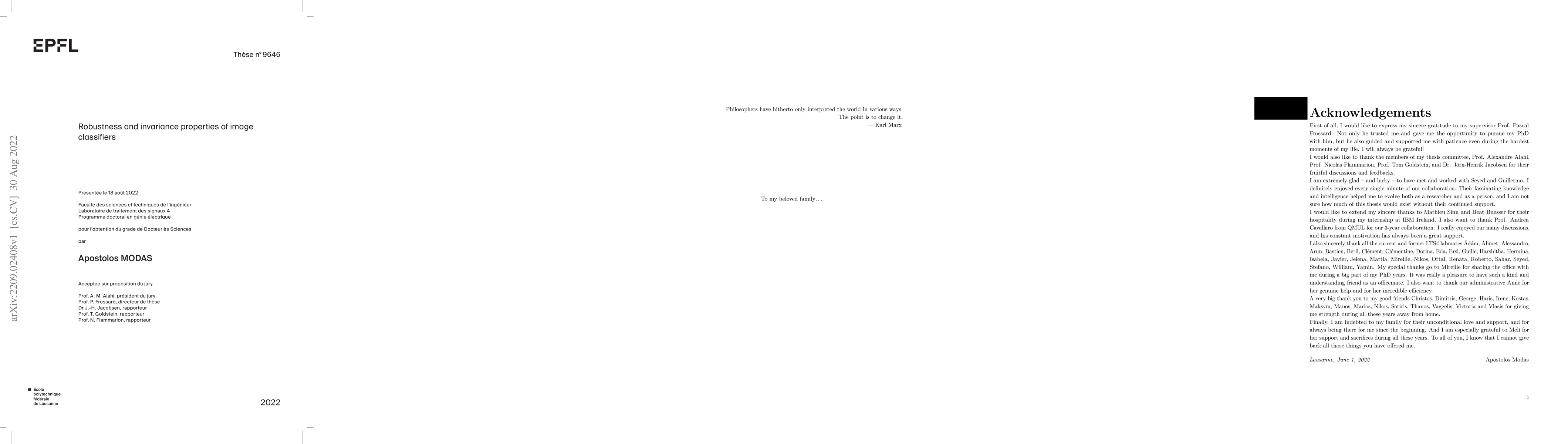 Thumbnail for Robustness and invariance properties of image classifiers