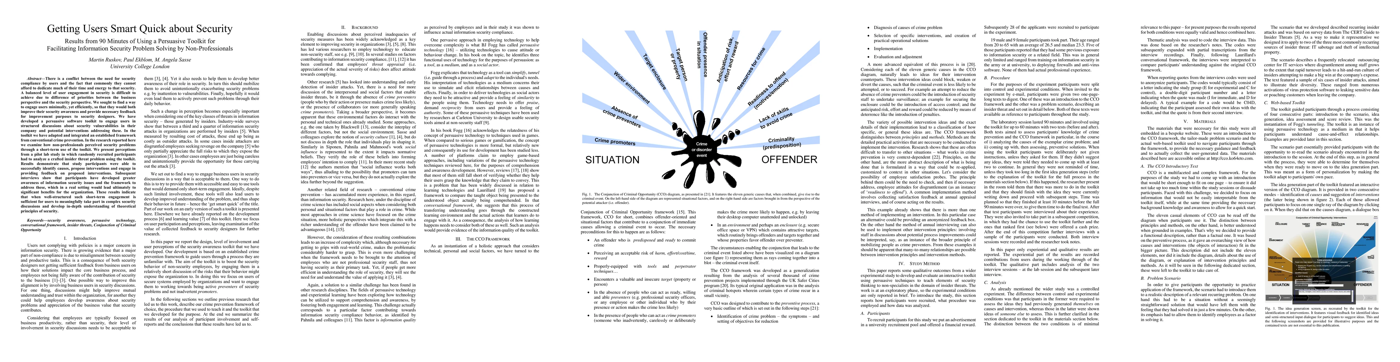 Thumbnail for Getting Users Smart Quick about Security: Results from 90 Minutes of
  Using a Persuasive Toolkit for Facilitating Information Security Problem
  Solving by Non-Professionals