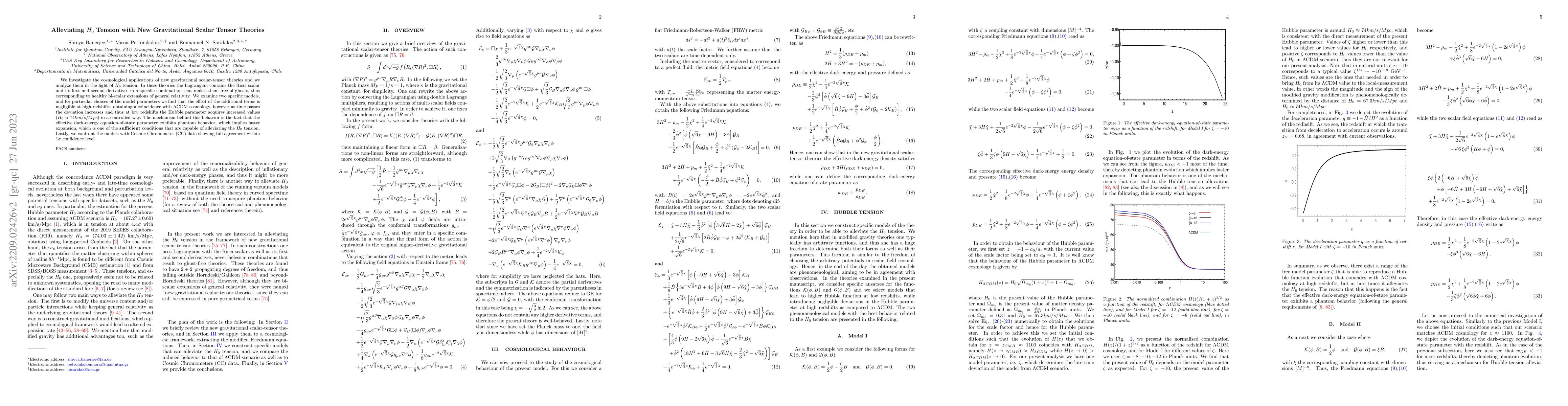 Thumbnail for Alleviating $H_0$ Tension with New Gravitational Scalar Tensor Theories