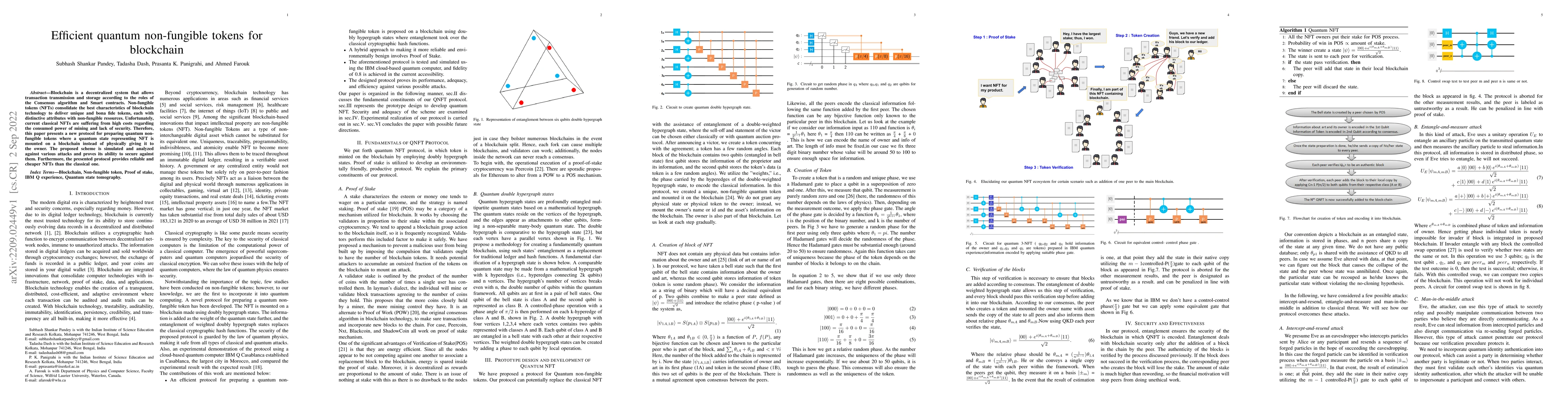 Thumbnail for Efficient quantum non-fungible tokens for blockchain