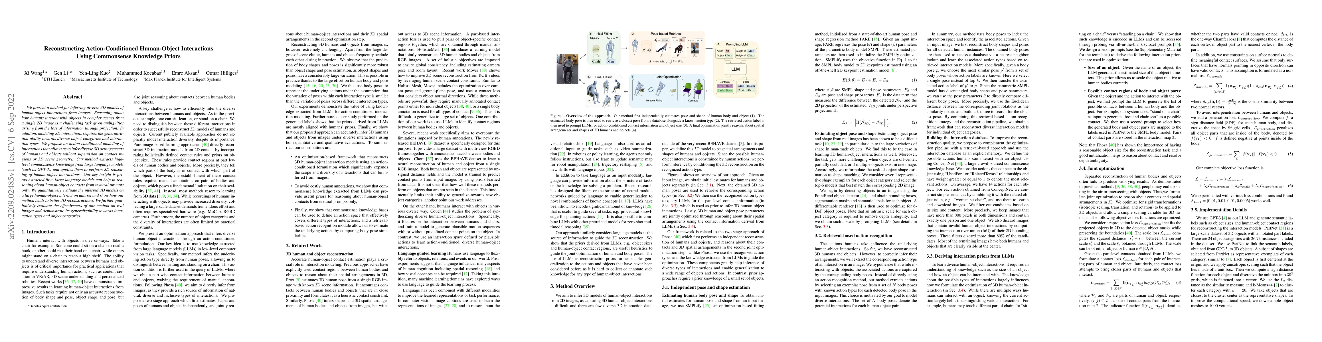 Thumbnail for Reconstructing Action-Conditioned Human-Object Interactions Using
  Commonsense Knowledge Priors