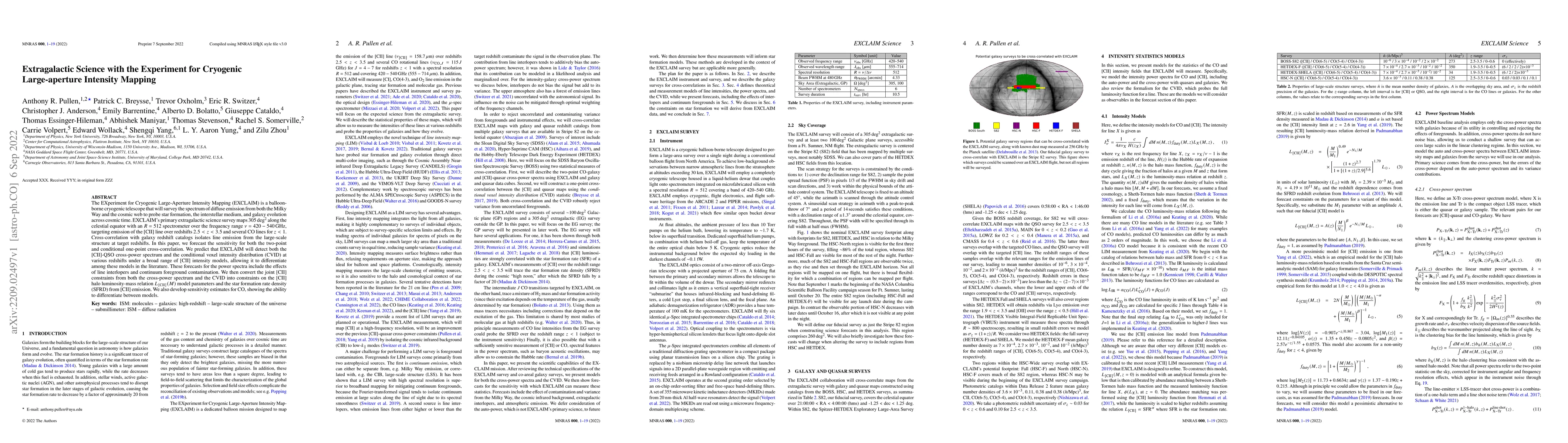 Thumbnail for Extragalactic Science with the Experiment for Cryogenic Large-aperture
  Intensity Mapping