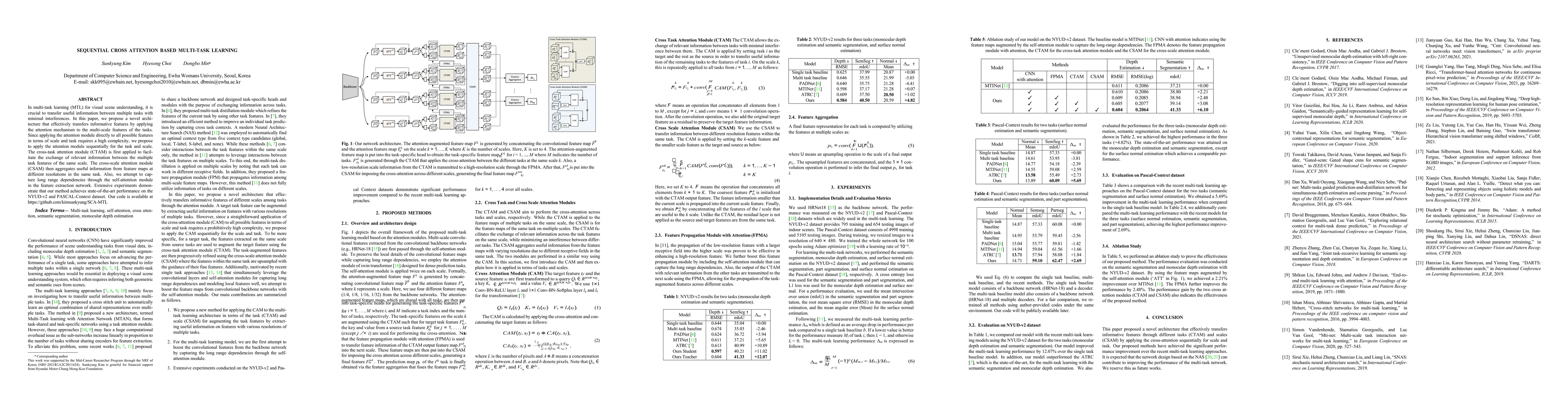 Thumbnail for Sequential Cross Attention Based Multi-task Learning