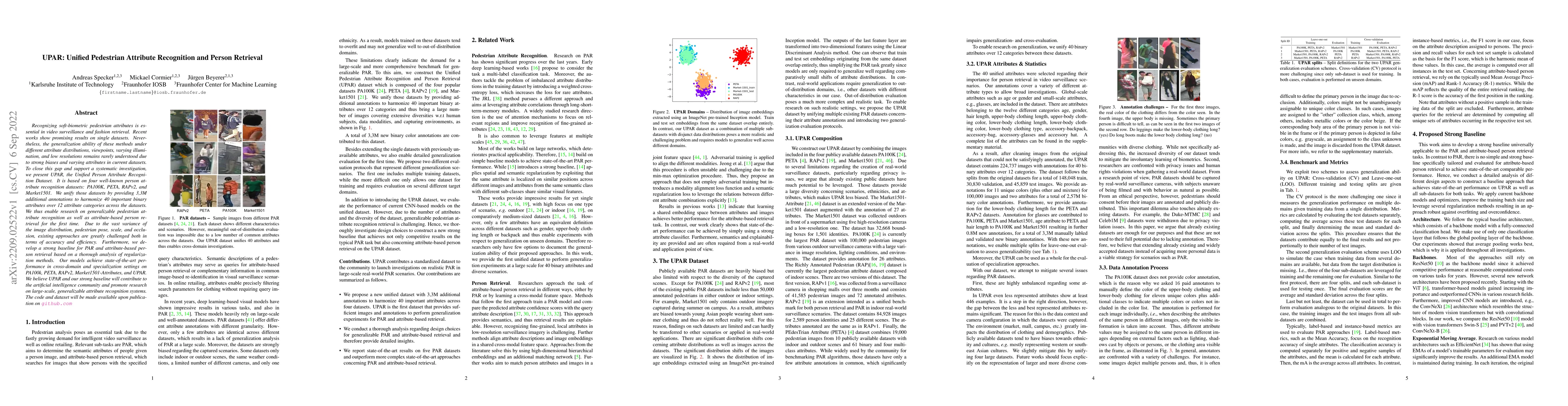 Thumbnail for UPAR: Unified Pedestrian Attribute Recognition and Person Retrieval