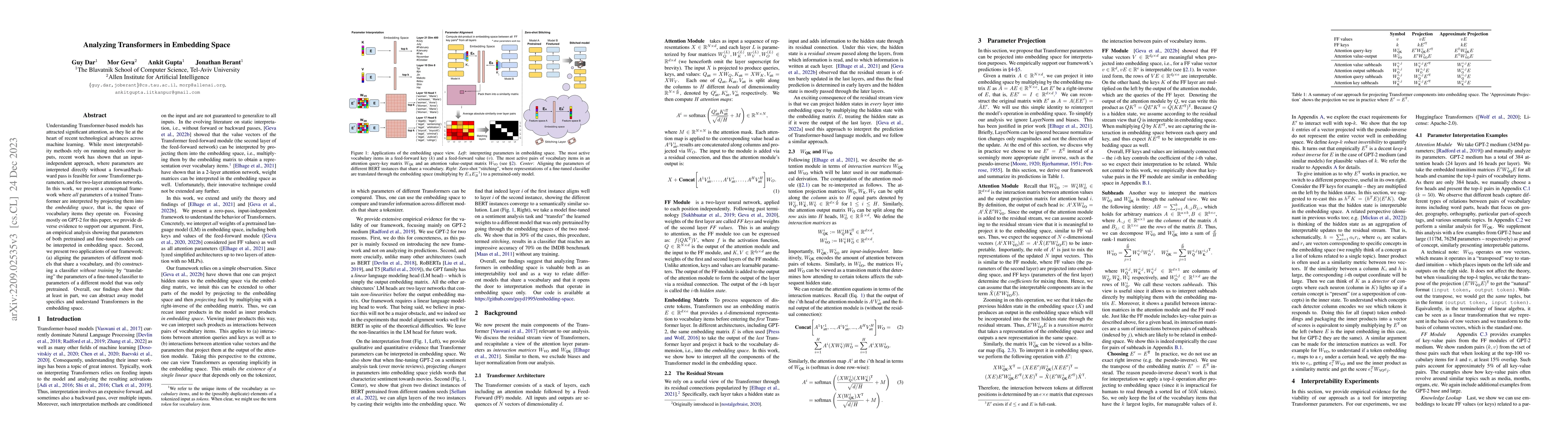 Thumbnail for Analyzing Transformers in Embedding Space