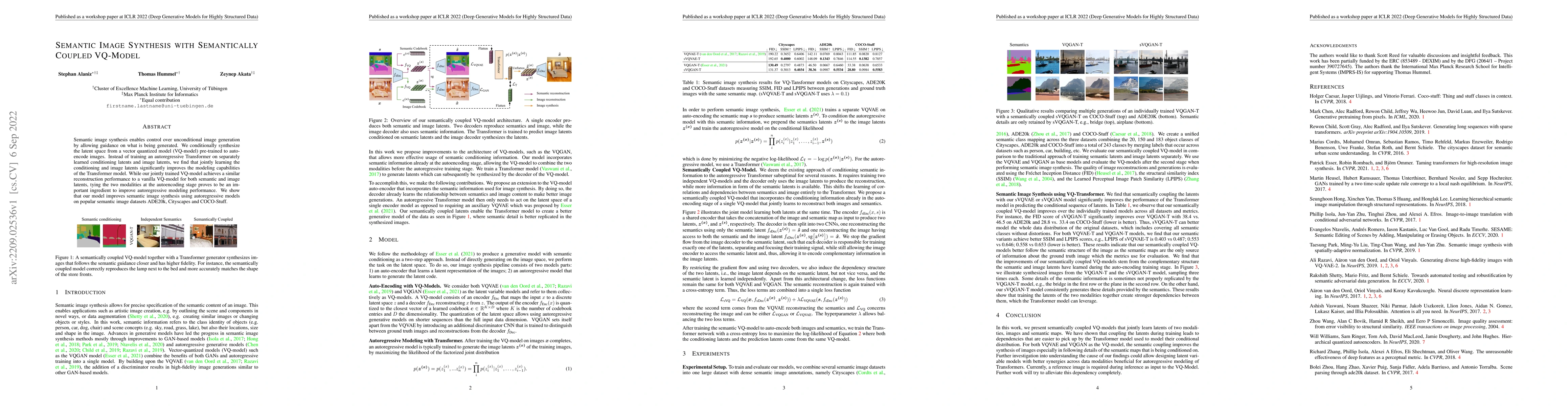 Thumbnail for Semantic Image Synthesis with Semantically Coupled VQ-Model