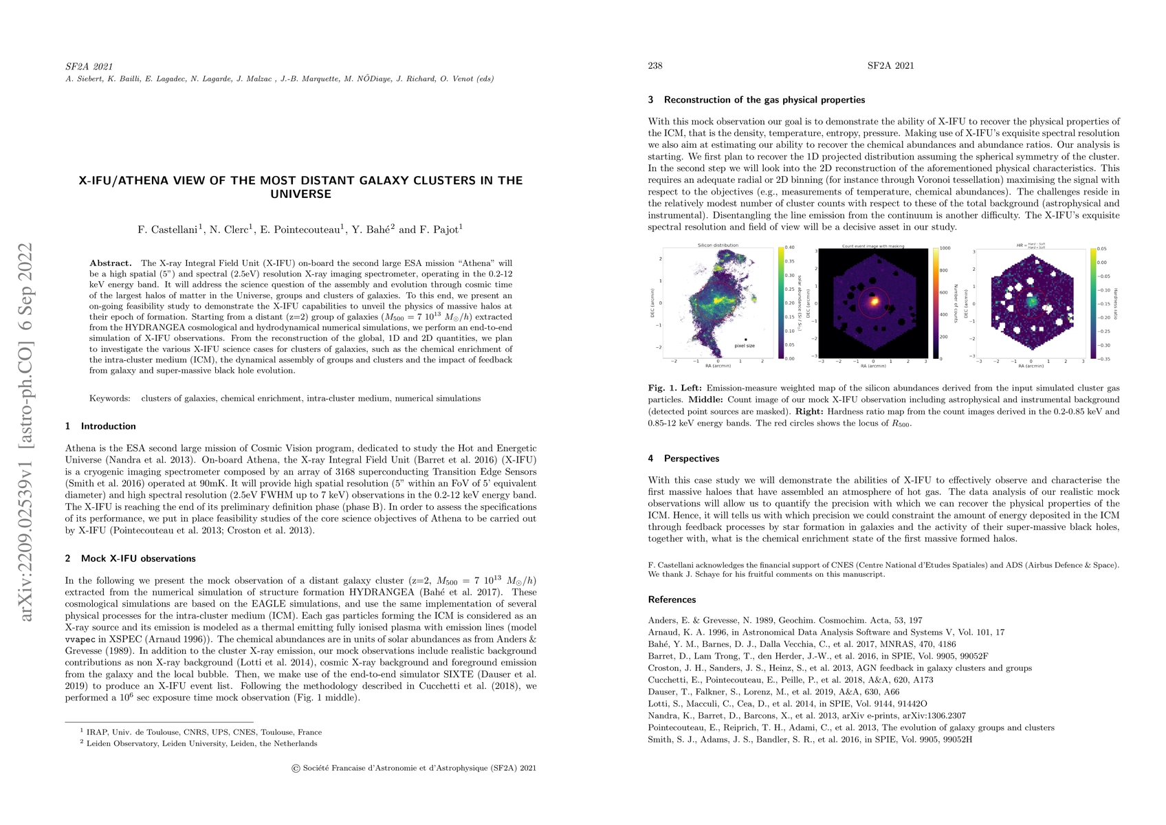 Thumbnail for X-IFU/Athena view of the most distant galaxy clusters in the Universe