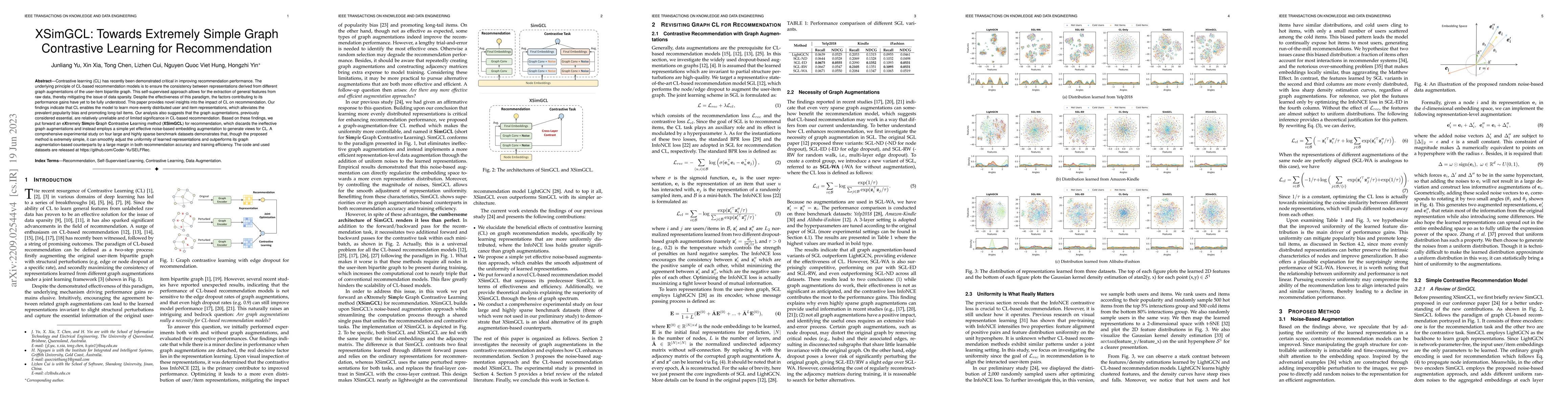 Thumbnail for XSimGCL: Towards Extremely Simple Graph Contrastive Learning for
  Recommendation