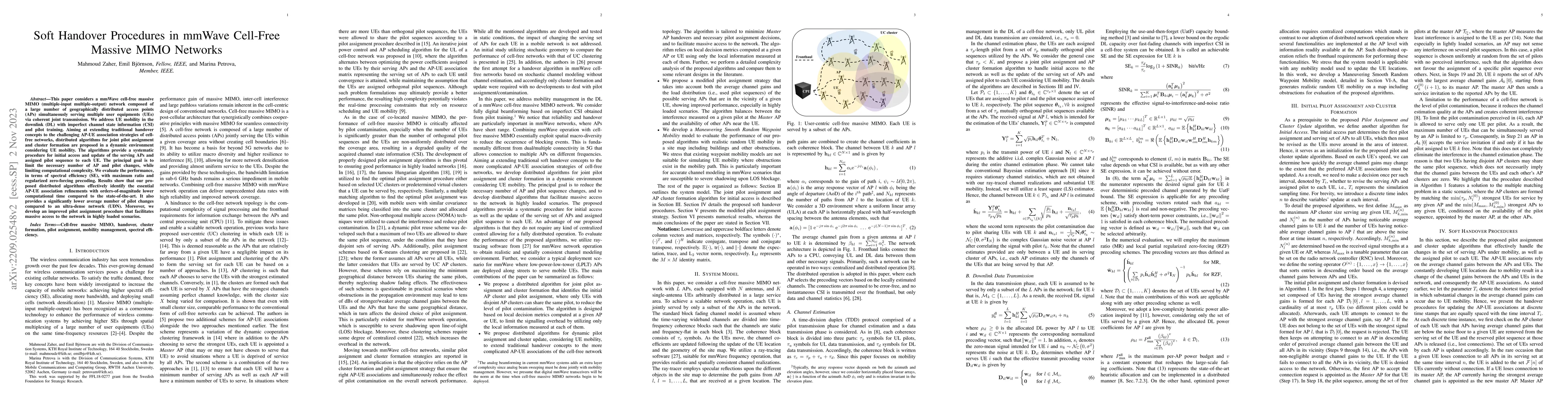 Thumbnail for Soft Handover Procedures in mmWave Cell-Free Massive MIMO Networks