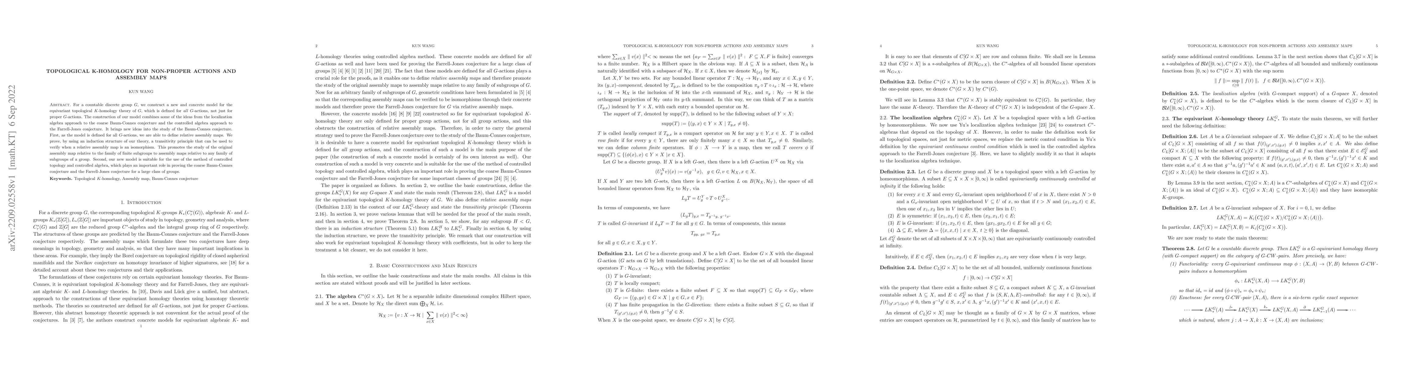 Thumbnail for Topological K-homology for non-proper actions and assembly maps