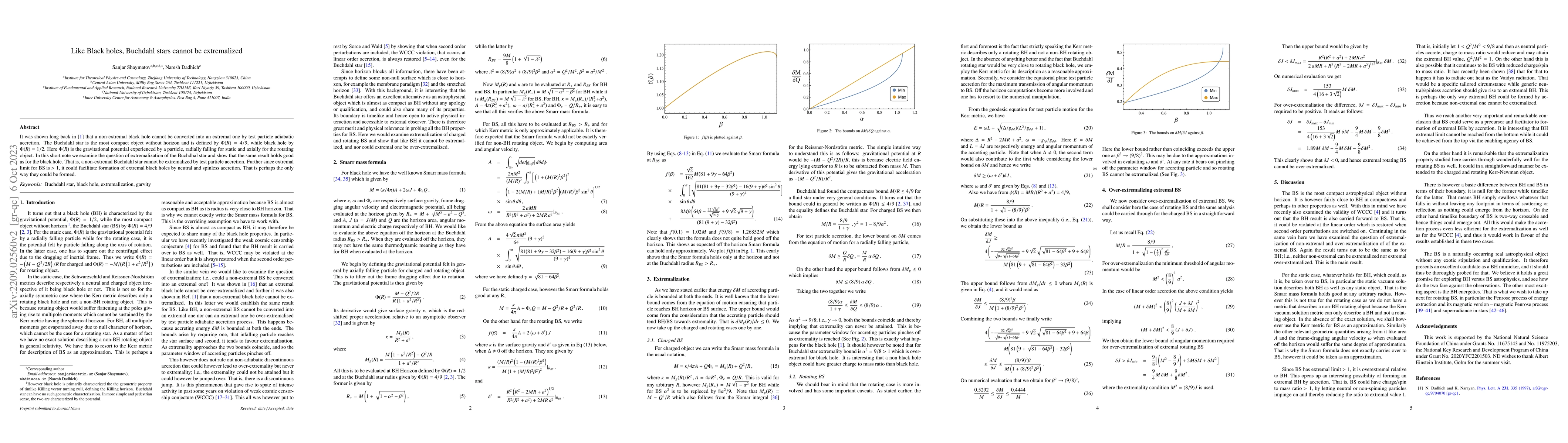 Thumbnail for Like Black holes, Buchdahl stars cannot be extremalized