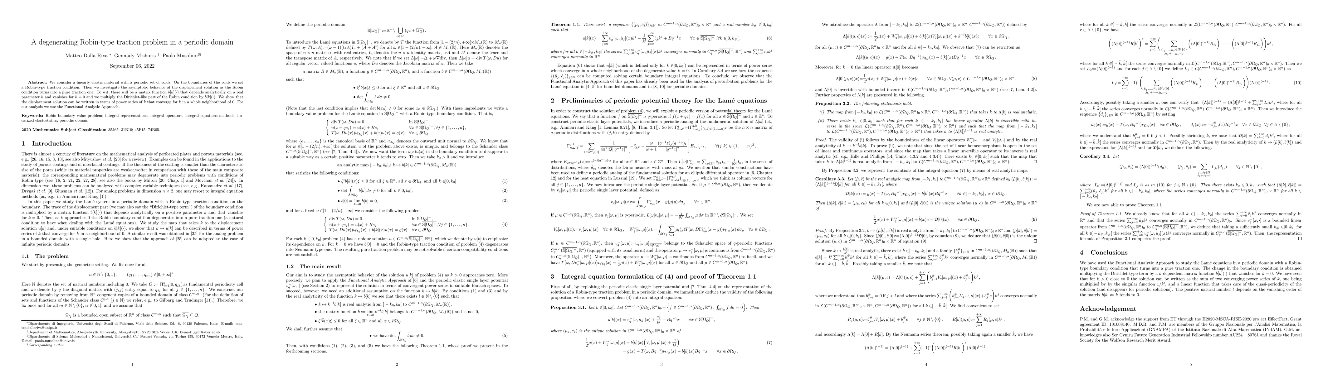 Thumbnail for A degenerating Robin-type traction problem in a periodic domain