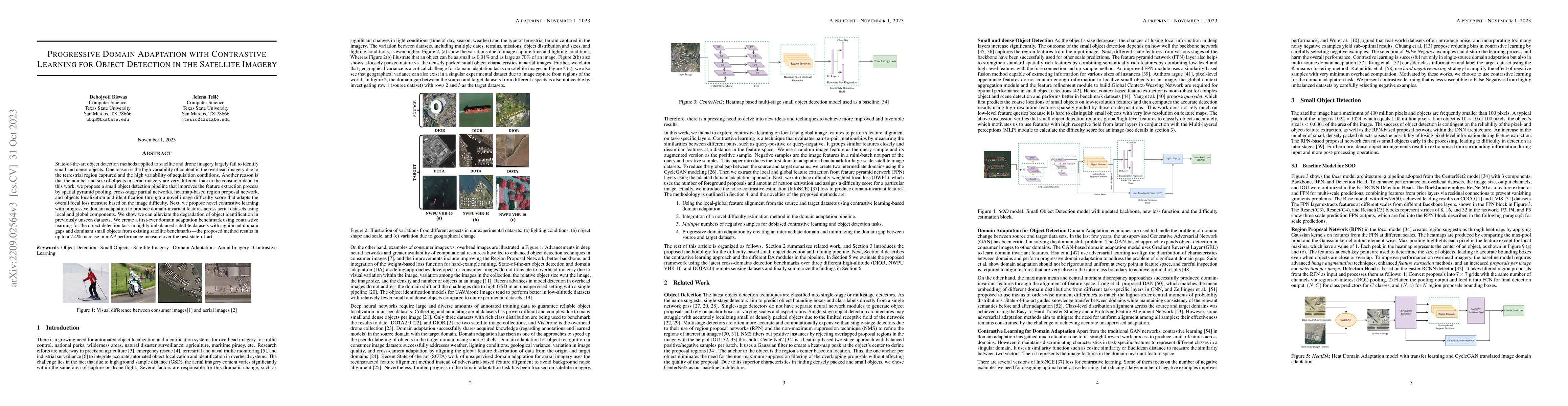 Thumbnail for Progressive Domain Adaptation with Contrastive Learning for Object
  Detection in the Satellite Imagery