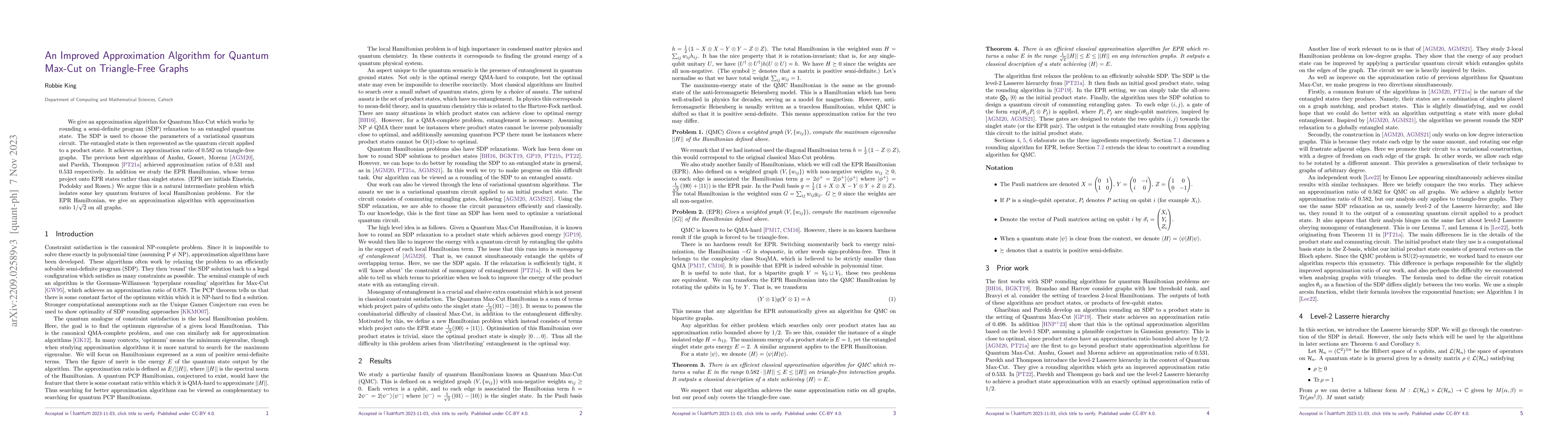 Thumbnail for An Improved Approximation Algorithm for Quantum Max-Cut