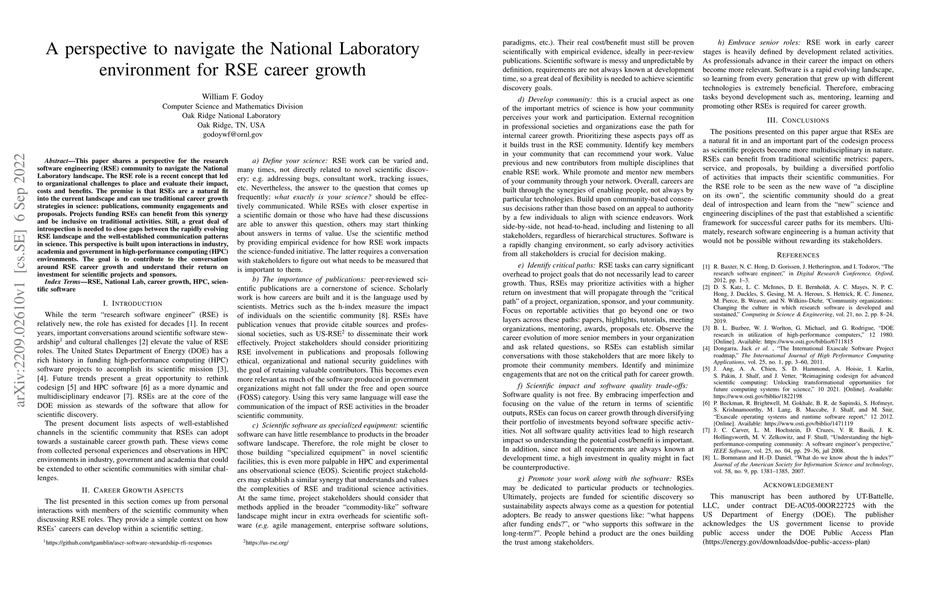 Thumbnail for A perspective to navigate the National Laboratory environment for RSE
  career growth