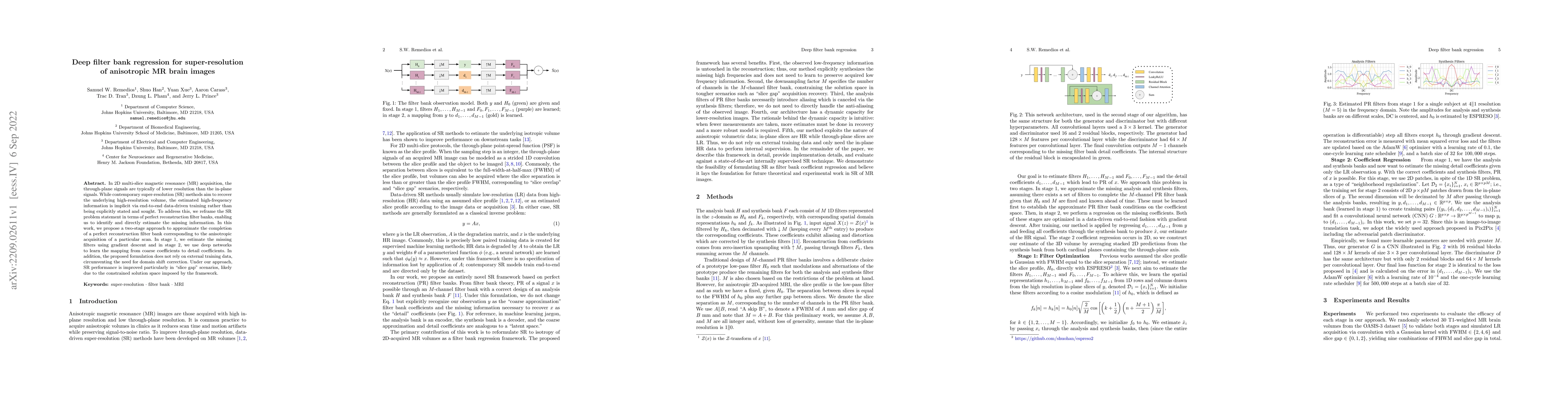 Thumbnail for Deep filter bank regression for super-resolution of anisotropic MR brain
  images