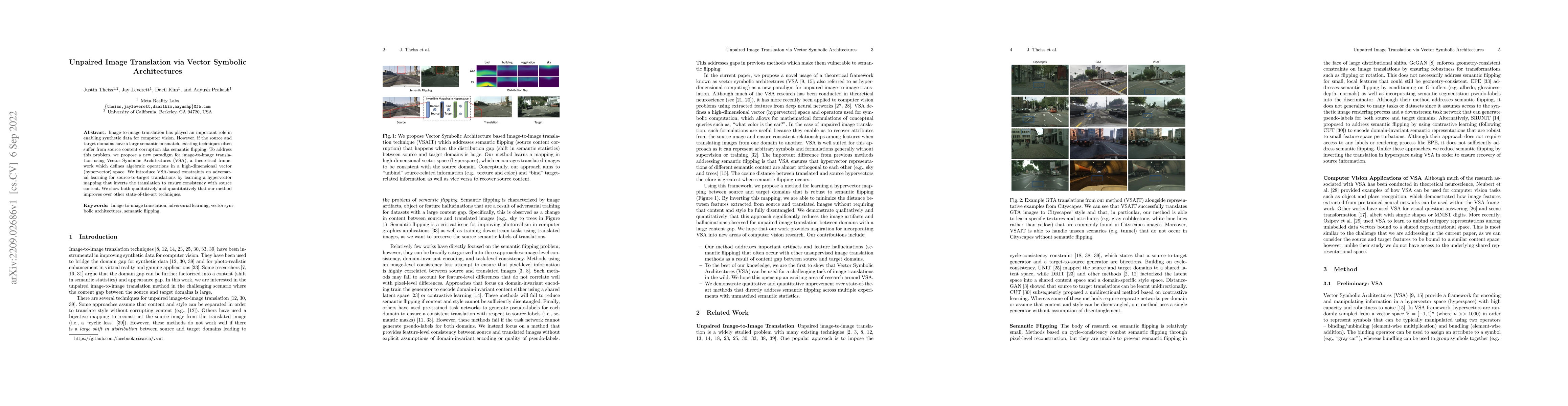 Thumbnail for Unpaired Image Translation via Vector Symbolic Architectures