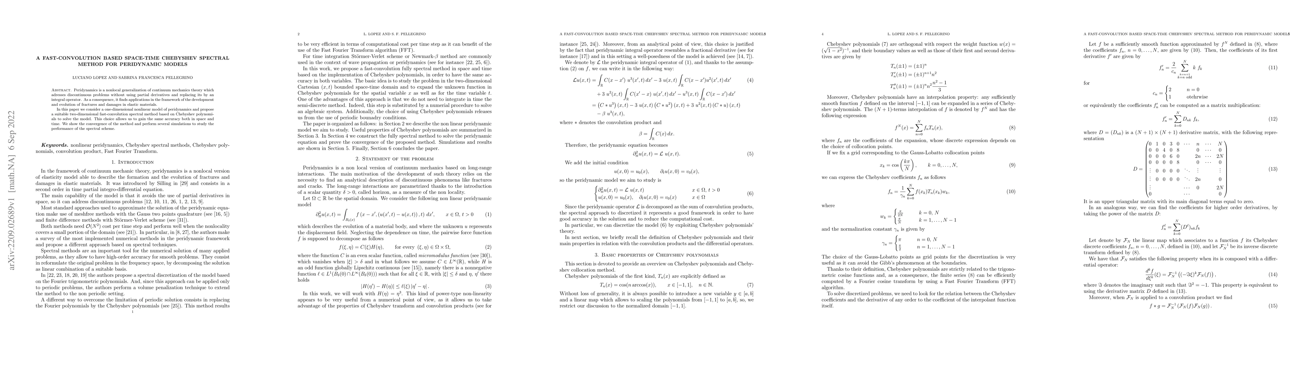 Thumbnail for A fast-convolution based space-time Chebyshev spectral method for
  peridynamic models