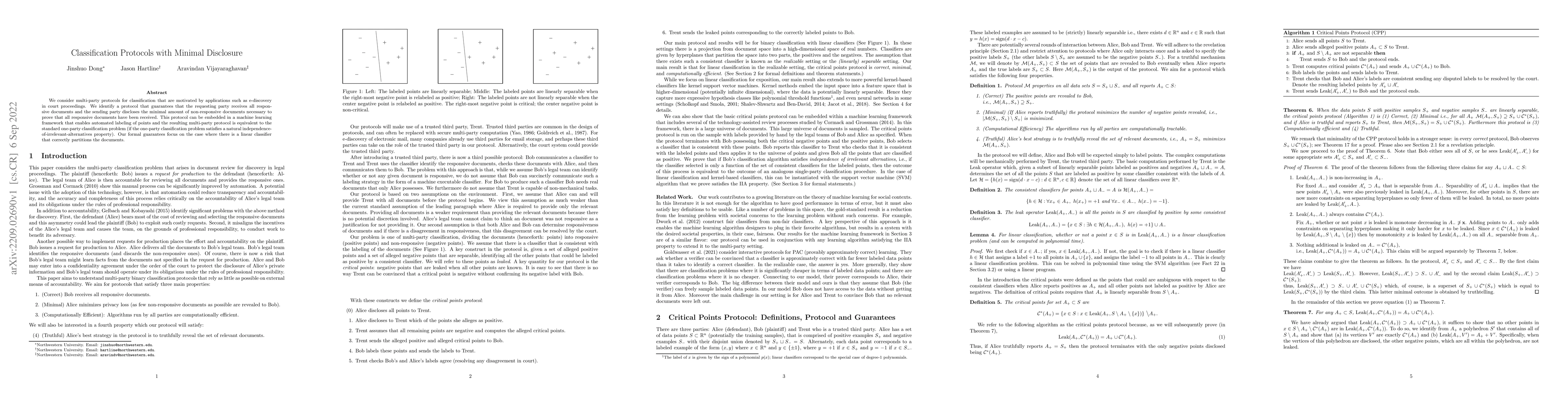 Thumbnail for Classification Protocols with Minimal Disclosure