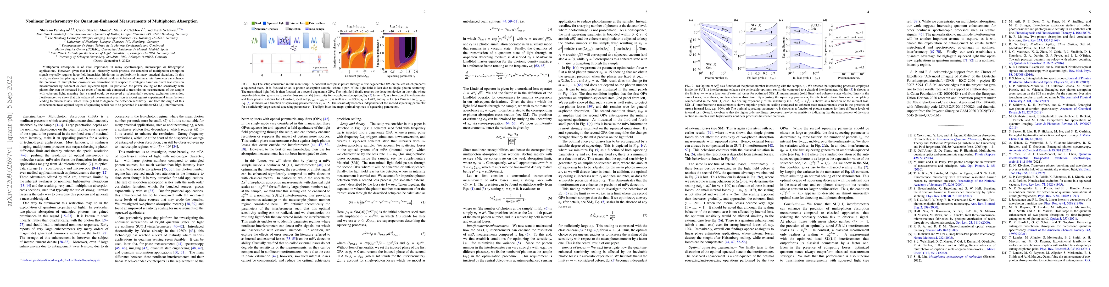 Thumbnail for Nonlinear Interferometry for Quantum-Enhanced Measurements of
  Multiphoton Absorption