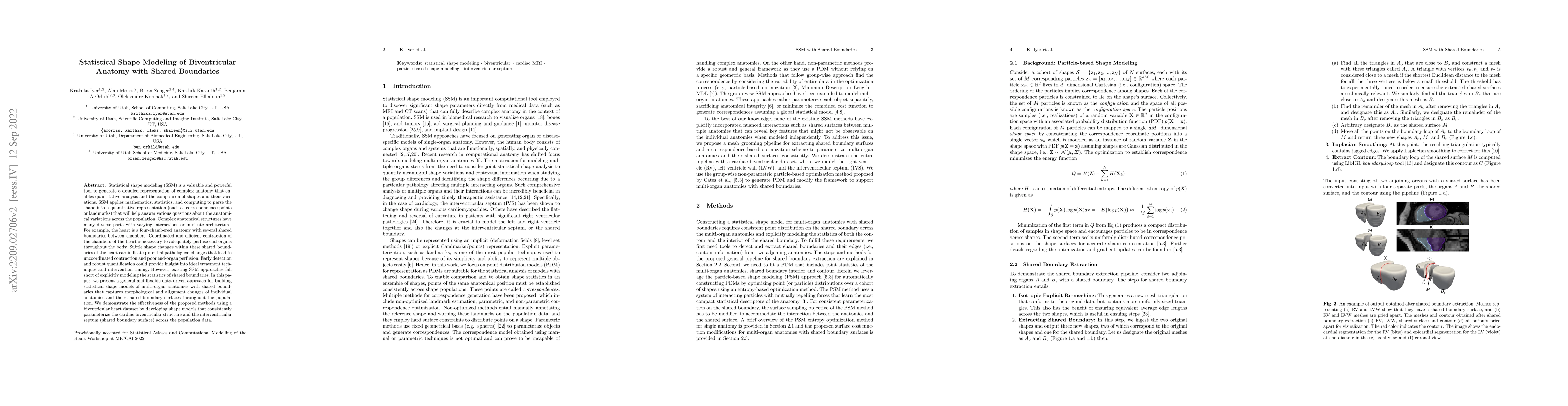Thumbnail for Statistical Shape Modeling of Biventricular Anatomy with Shared
  Boundaries