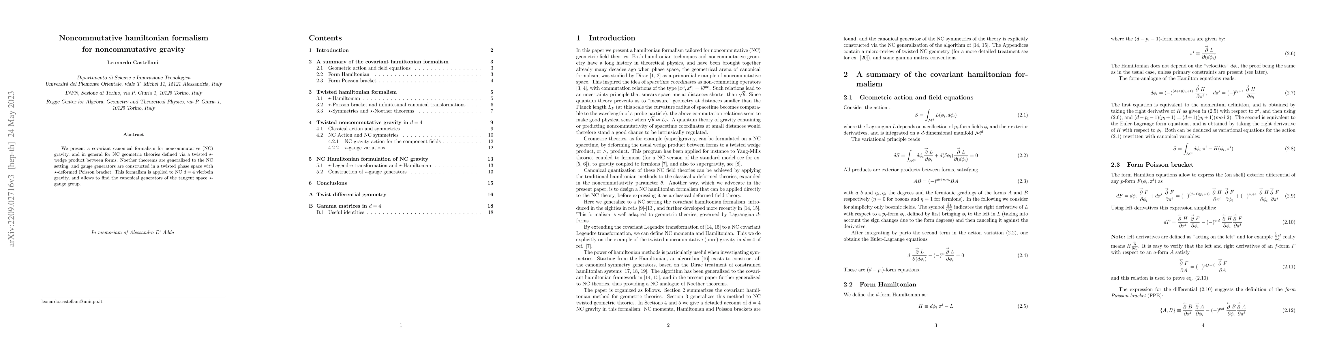 Thumbnail for Noncommutative hamiltonian formalism for noncommutative gravity