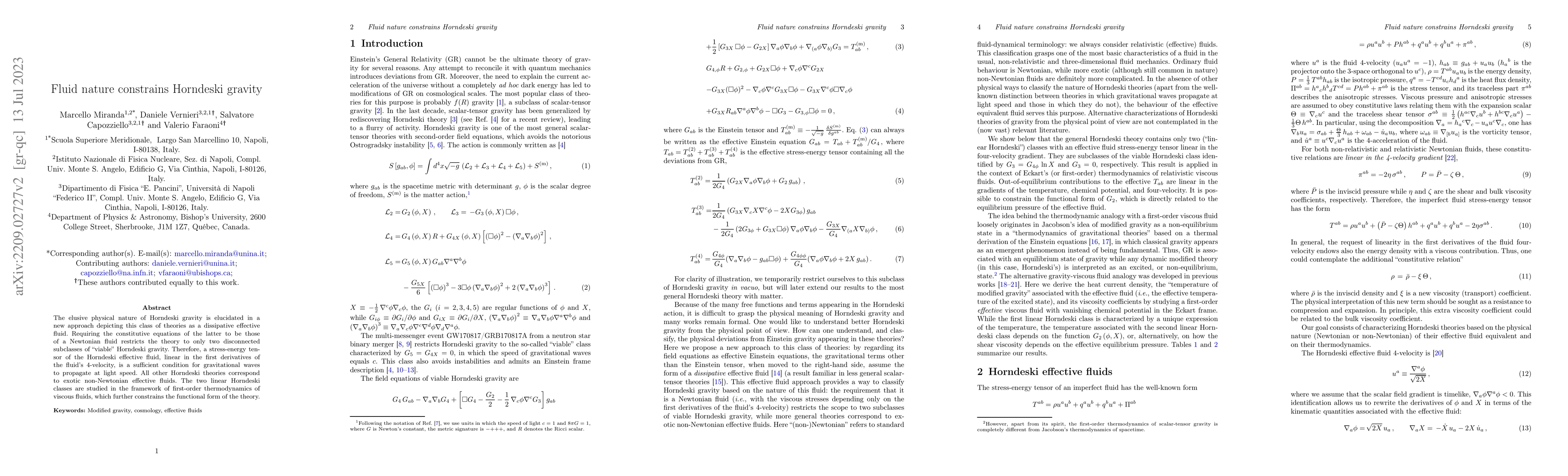 Thumbnail for Fluid nature constrains Horndeski gravity