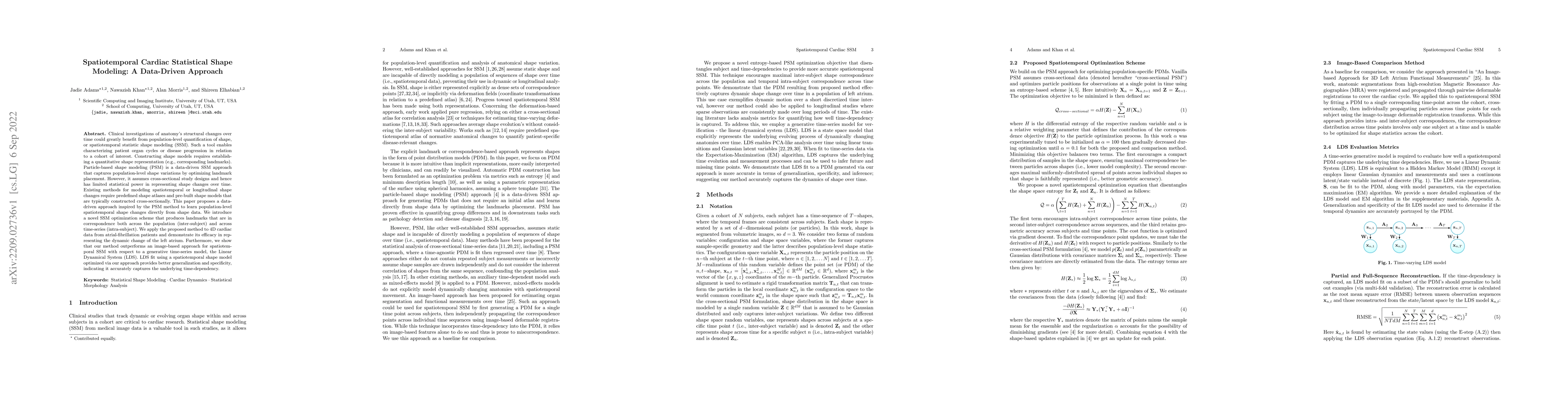 Thumbnail for Spatiotemporal Cardiac Statistical Shape Modeling: A Data-Driven
  Approach