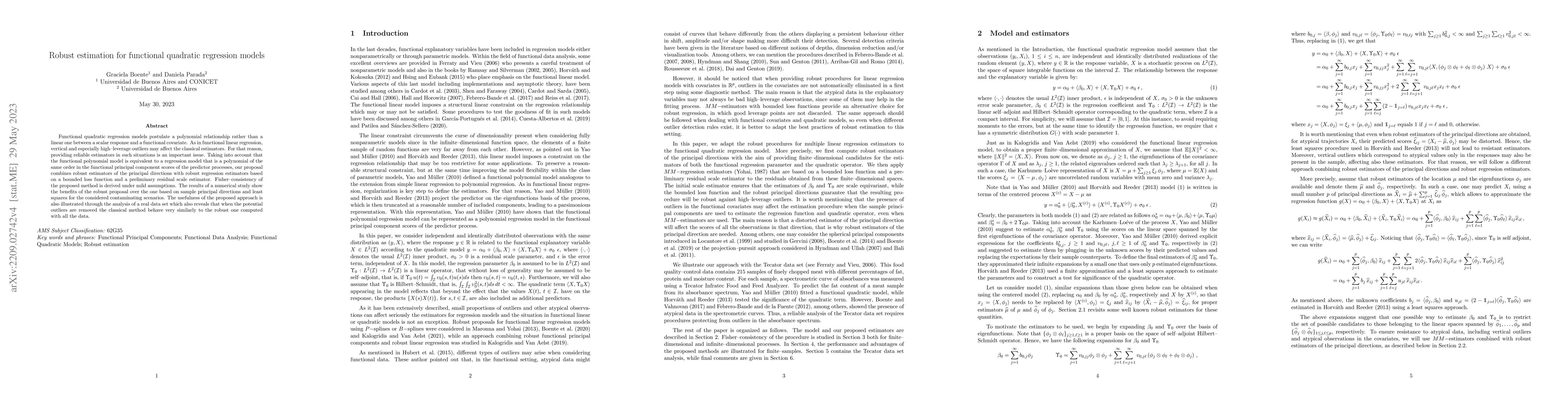 Thumbnail for Robust estimation for functional quadratic regression models