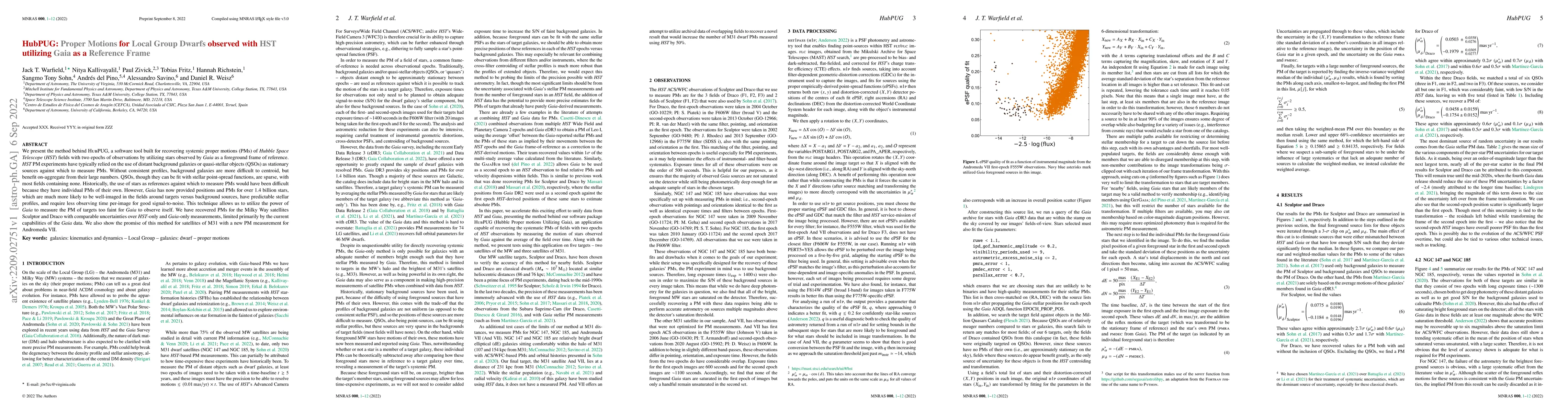 Thumbnail for HubPUG: Proper Motions for Local Group Dwarfs observed with HST
  utilizing Gaia as a Reference Frame