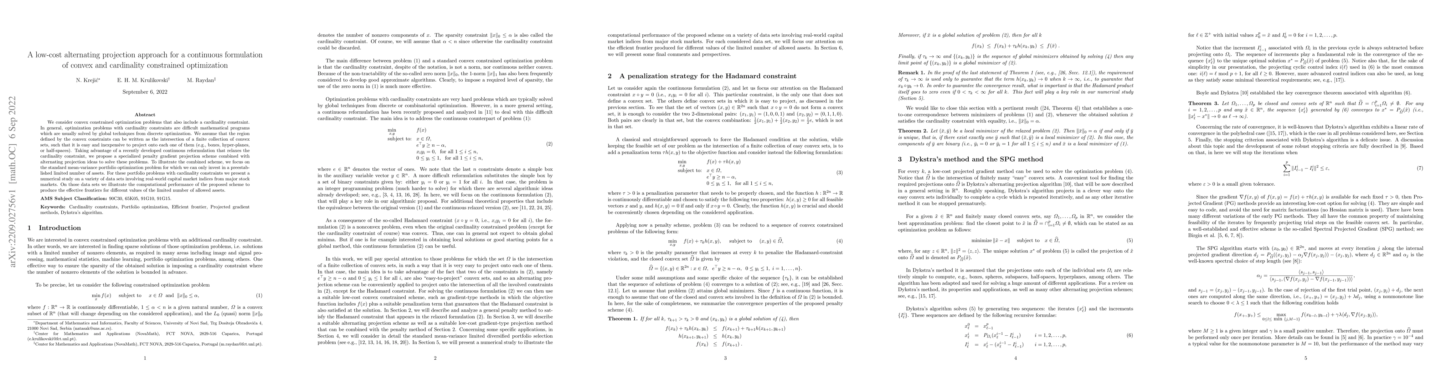 Thumbnail for A low-cost alternating projection approach for a continuous formulation
  of convex and cardinality constrained optimization