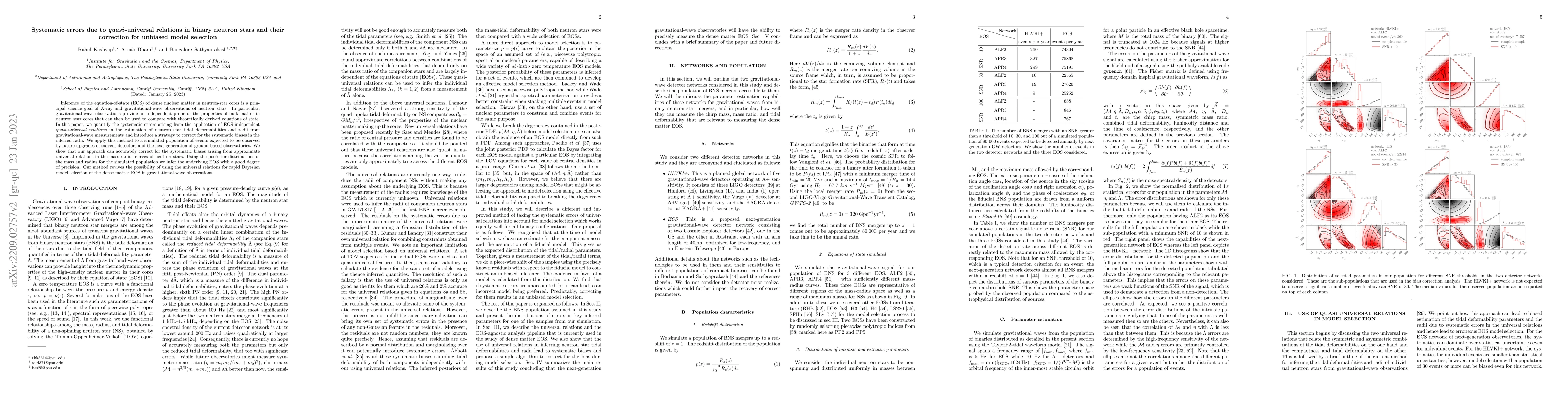 Thumbnail for Systematic errors due to quasi-universal relations in binary neutron
  stars and their correction for unbiased model selection