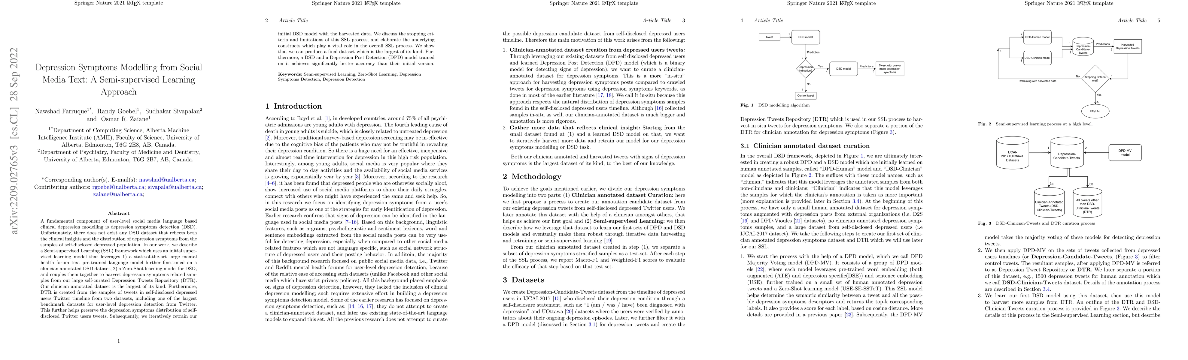 Thumbnail for Depression Symptoms Modelling from Social Media Text: A Semi-supervised
  Learning Approach