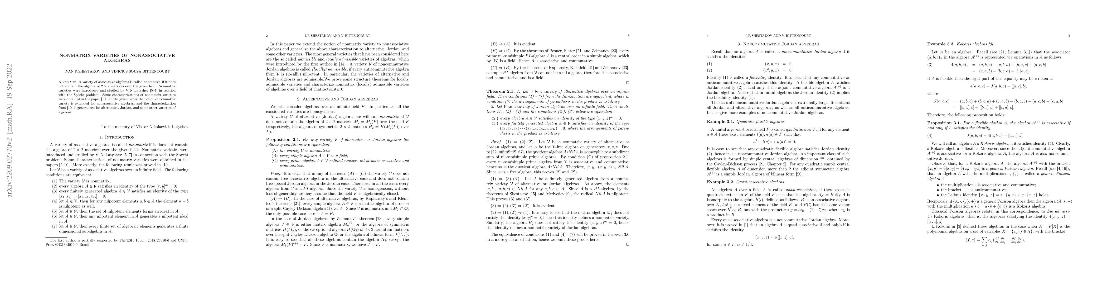 Thumbnail for Nonmatrix varieties of nonassociative algebras
