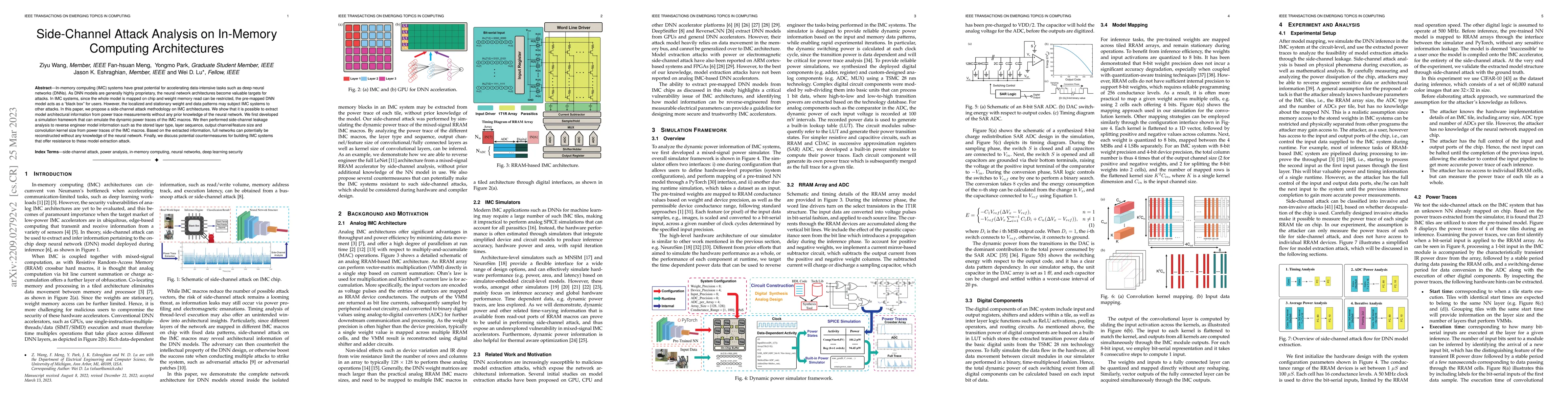Thumbnail for Side-channel attack analysis on in-memory computing architectures