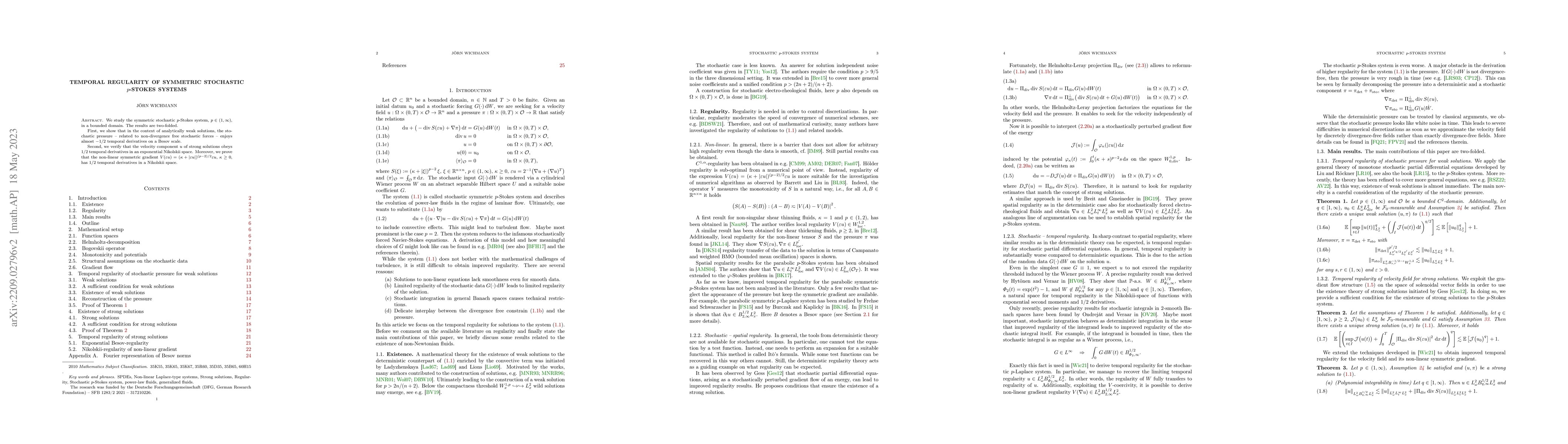 Thumbnail for Temporal regularity of symmetric stochastic $p$-Stokes systems