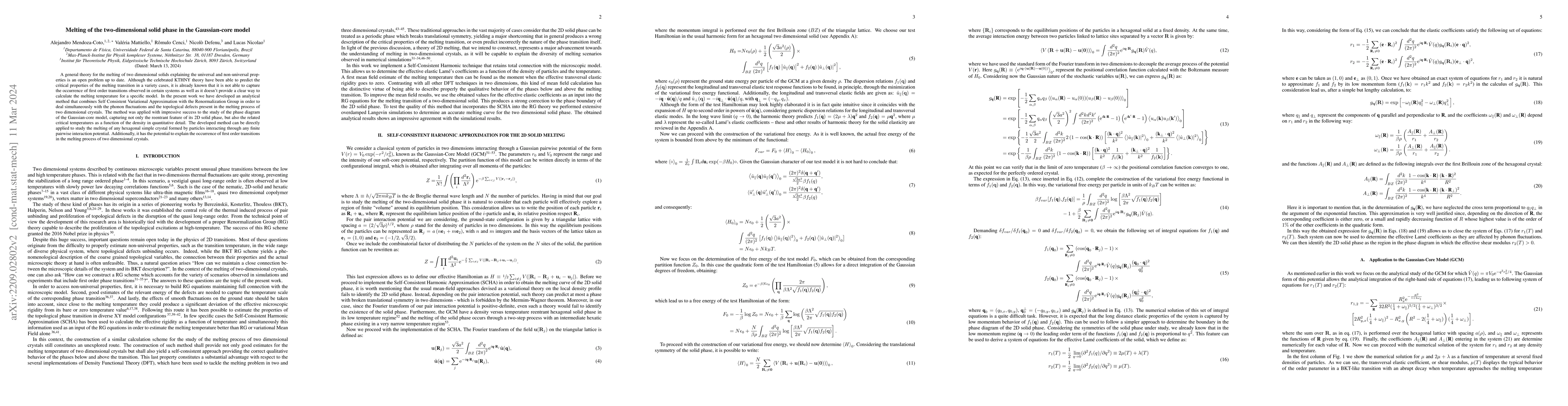 Thumbnail for Melting of the two-dimensional solid phase in the Gaussian-core model