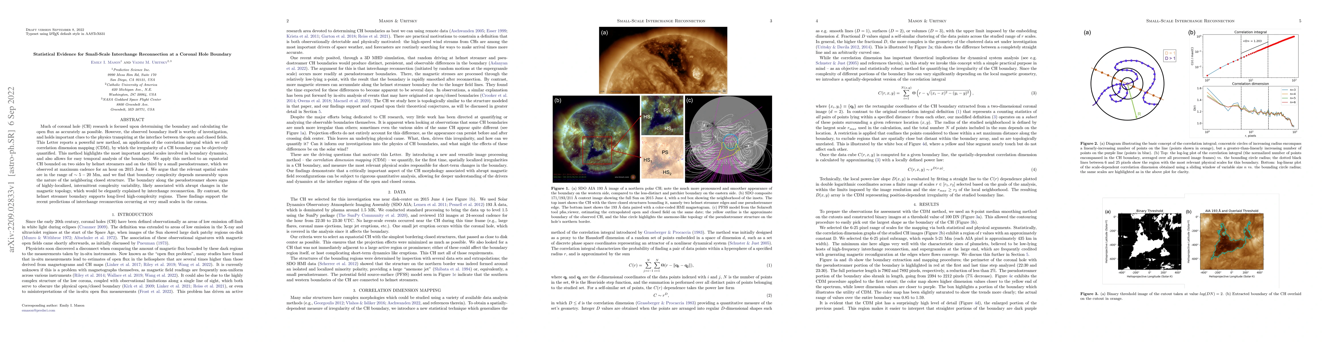Thumbnail for Statistical Evidence for Small-Scale Interchange Reconnection at a
  Coronal Hole Boundary