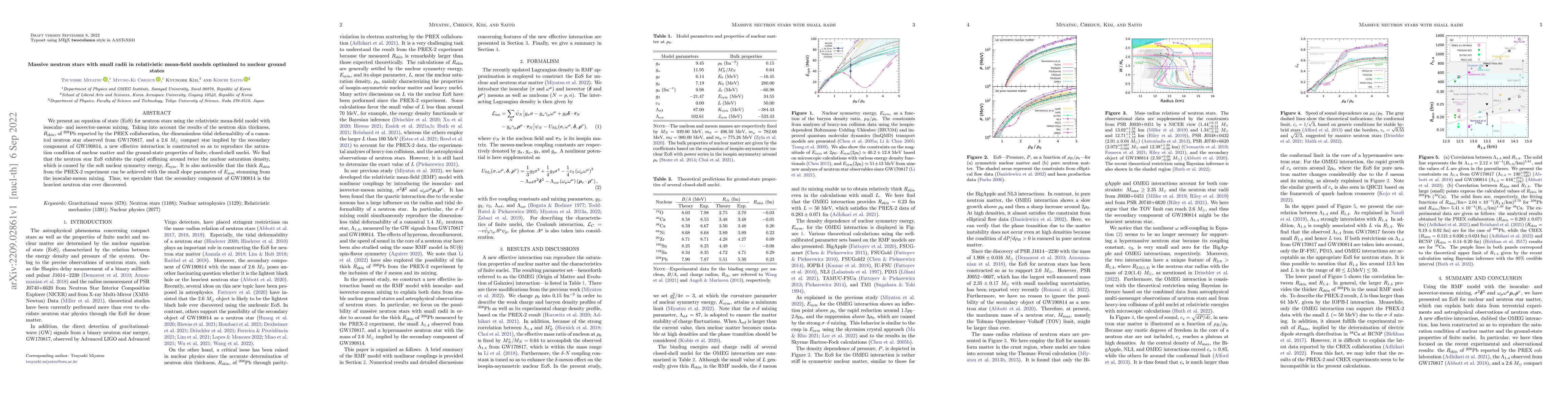 Thumbnail for Massive neutron stars with small radii in relativistic mean-field models
  optimized to nuclear ground states