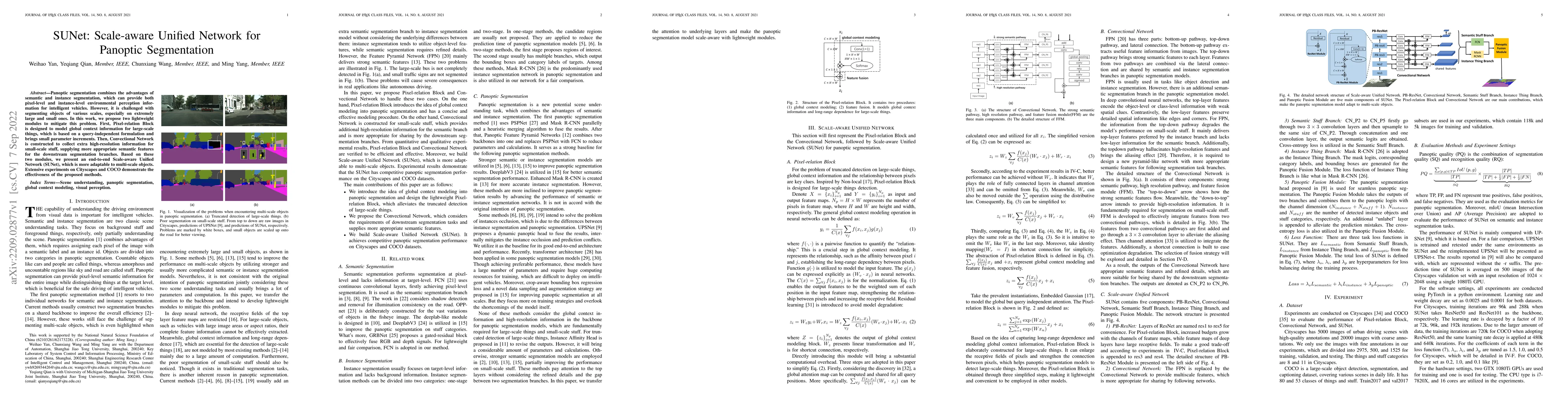 Thumbnail for SUNet: Scale-aware Unified Network for Panoptic Segmentation