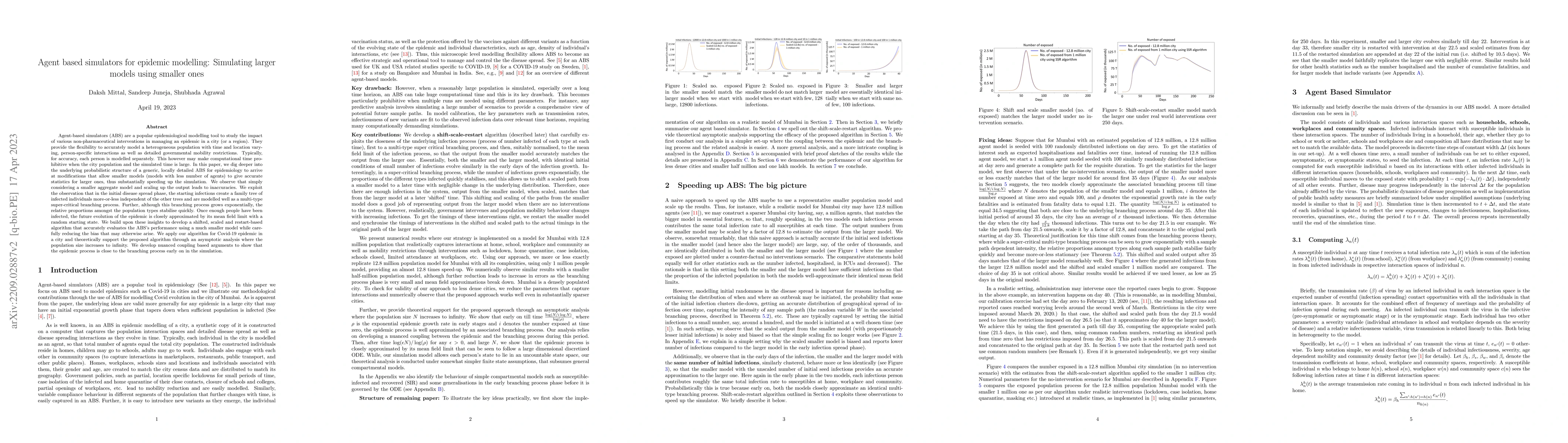 Thumbnail for Agent based simulators for epidemic modelling: Simulating larger models
  using smaller ones