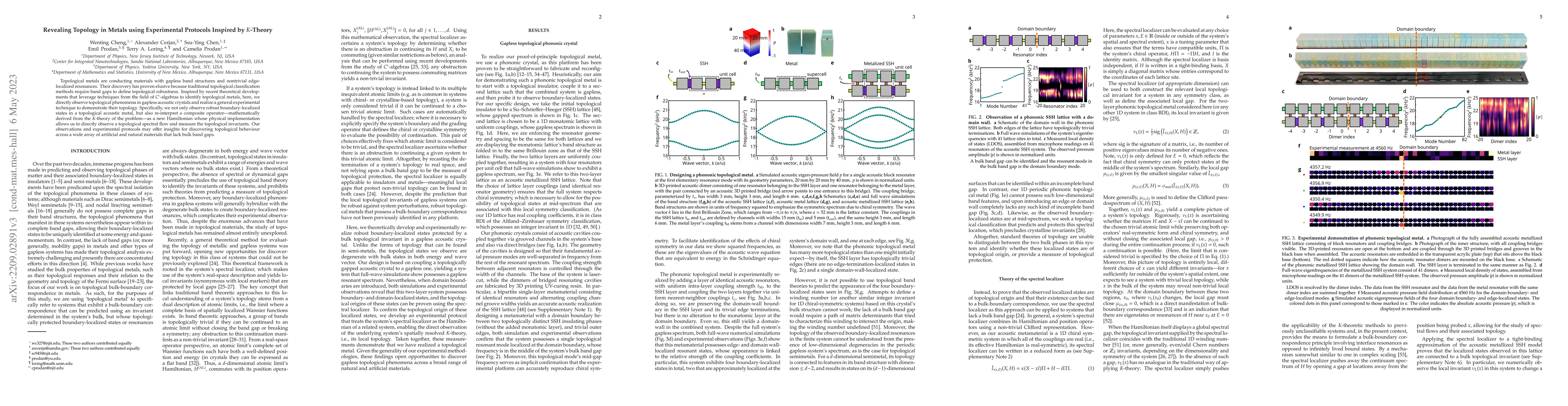 Thumbnail for Revealing Topology in Metals using Experimental Protocols Inspired by
  $K$-Theory