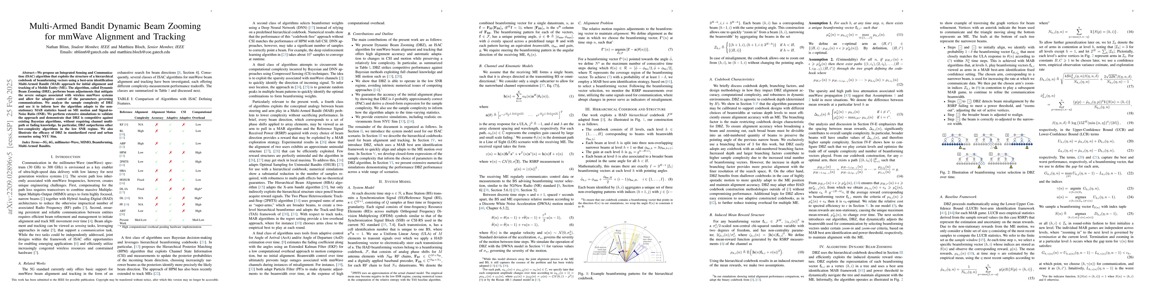 Thumbnail for mmWave Beam Alignment using Hierarchical Codebooks and Successive
  Subtree Elimination