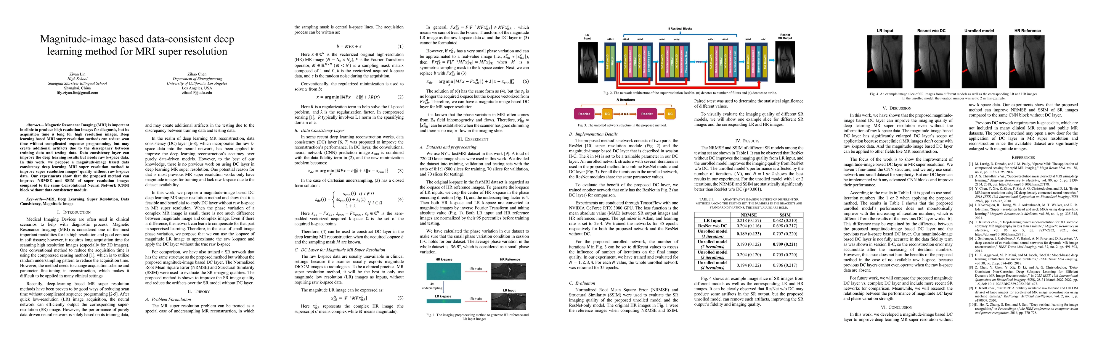 Thumbnail for Magnitude-image based data-consistent deep learning method for MRI super
  resolution