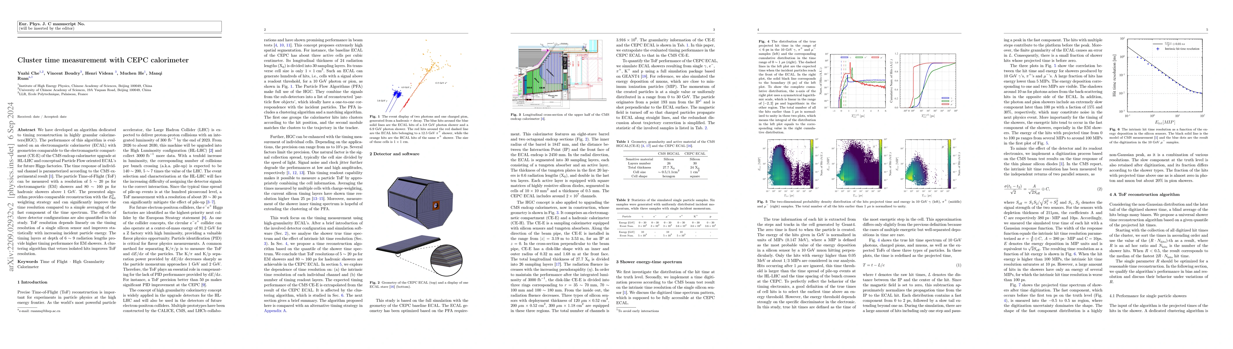 Thumbnail for Cluster time measurement with CEPC calorimeter